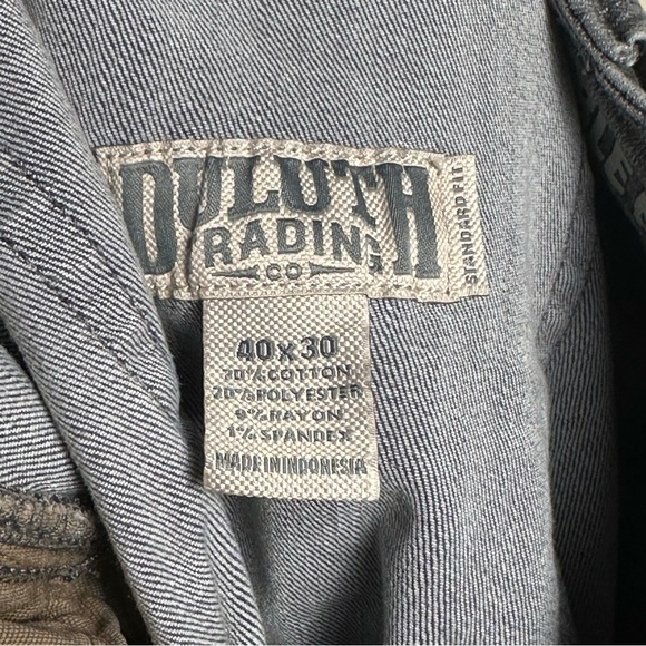 Duluth Trading Co Men's Gray Standard Fit Ballroom Double Flex Jeans Size 40x30 - Picture 15 of 16
